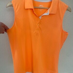 Slazenger Women's Orange Sleeveless Tank Top